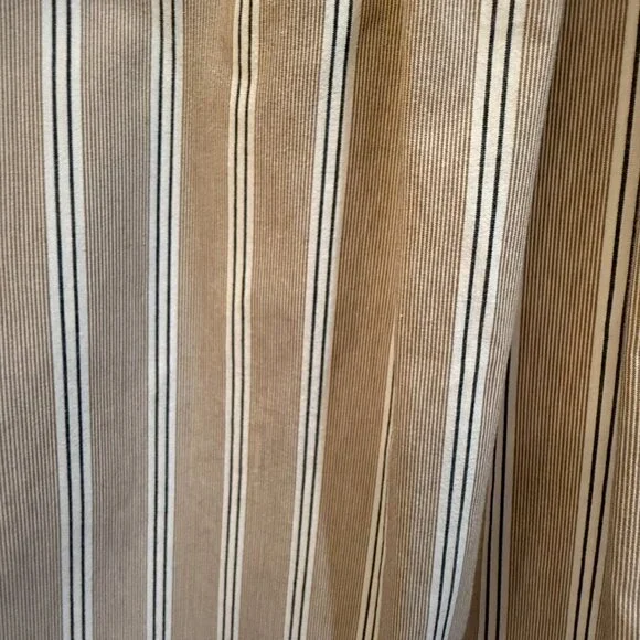 Banana Republic Tan Cream Striped Button-Down Shirt Size M Casual Work Top - Picture 5 of 7